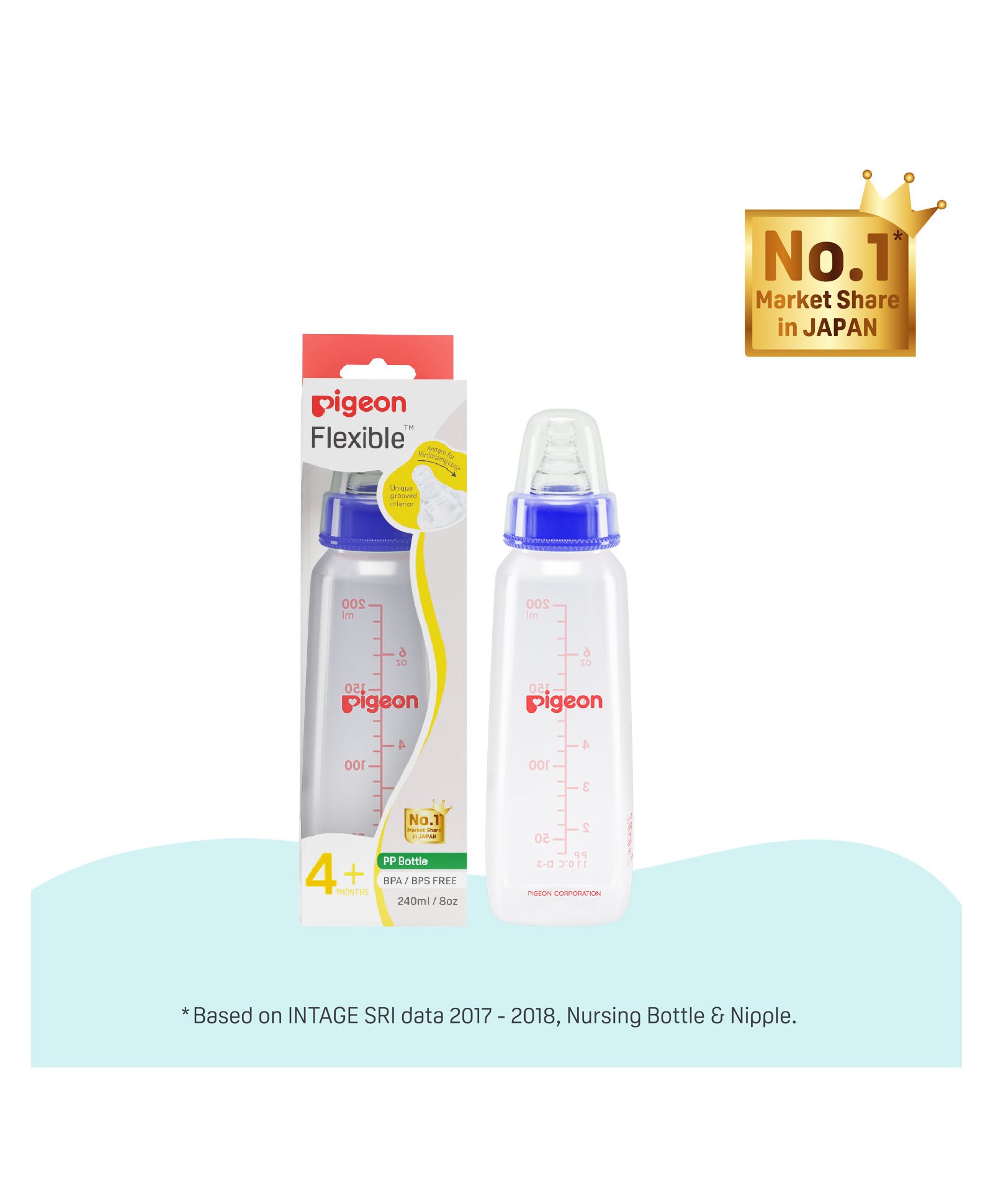 Feeding Bottle 240ml Blue